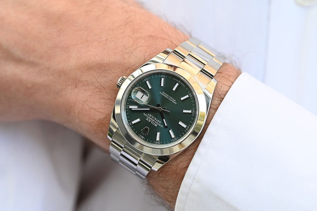 Rolex Green dial Silver metal Belt Watch Rajkumar Rao