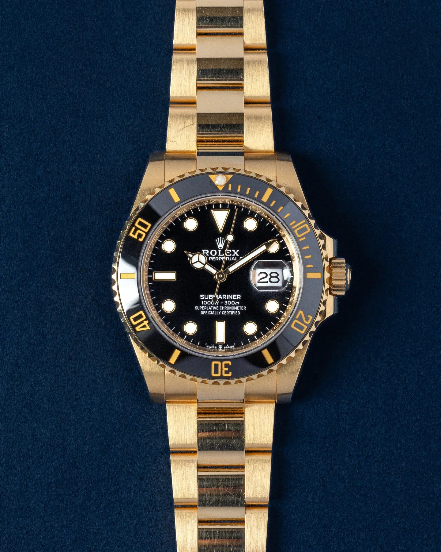 Rolex Submariner Full Gold Metal Watch
