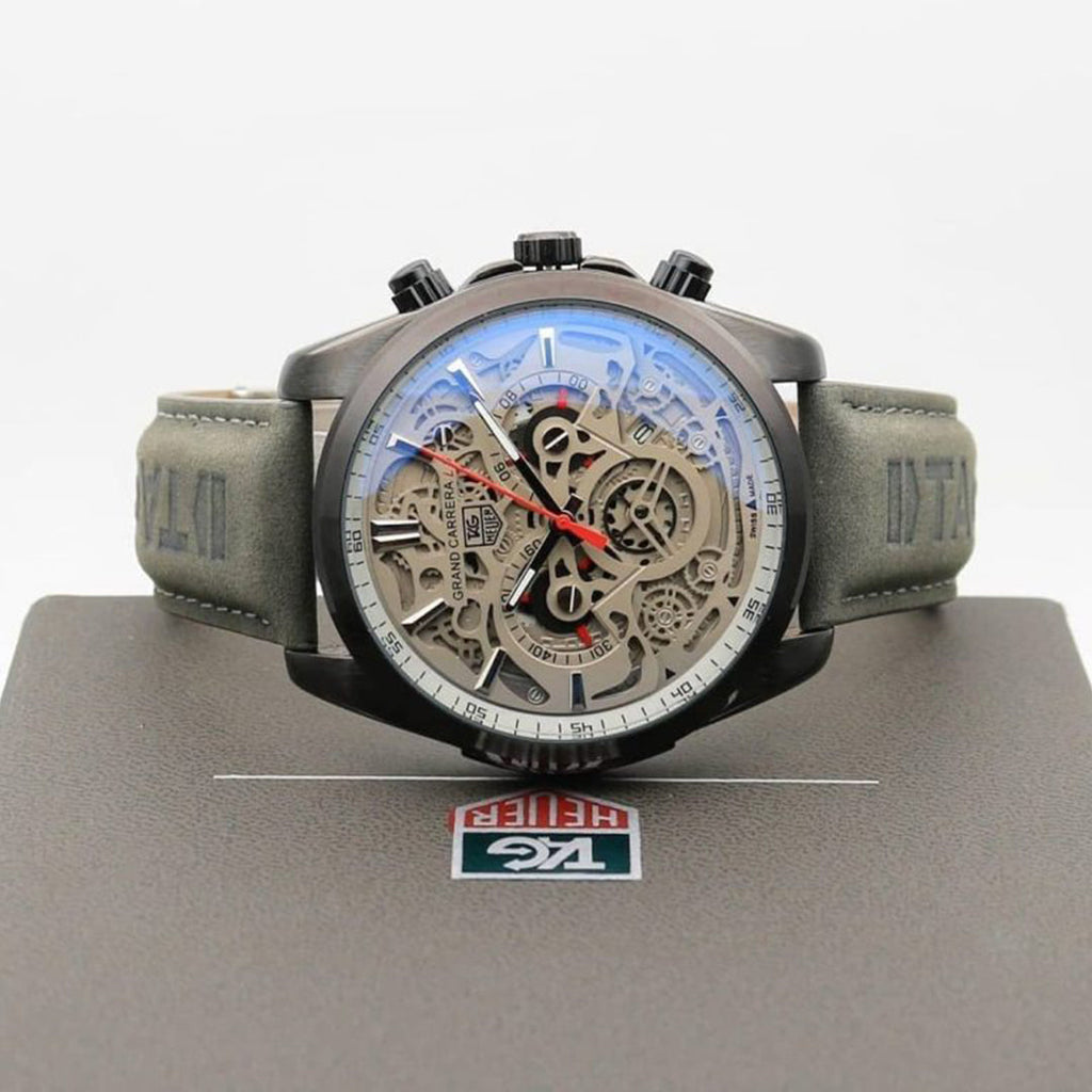 Tagheuer Cr7 Leather Black Belt Black Dial B