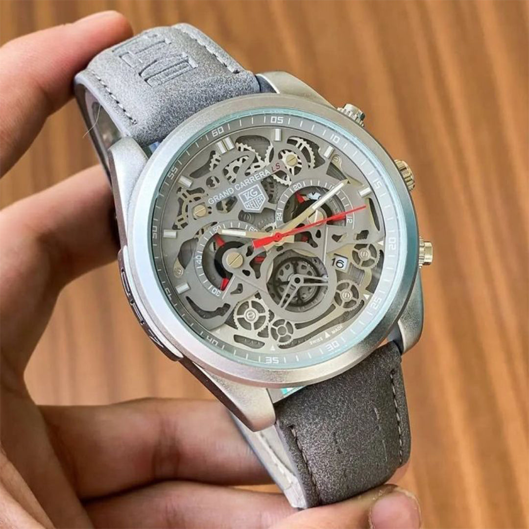 Tagheuer Cr7 Leather Grey Belt