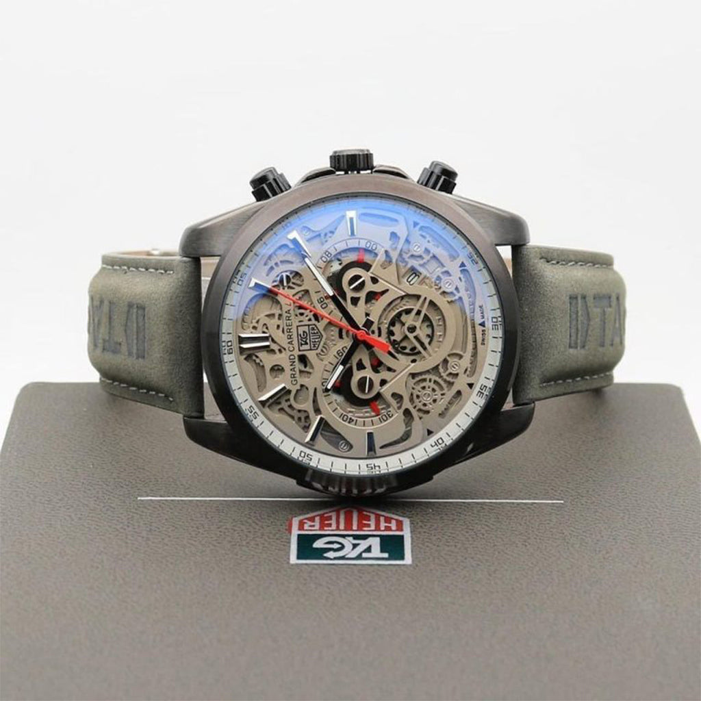 Tagheuer Cr7 Leather Grey Black Belt Watch