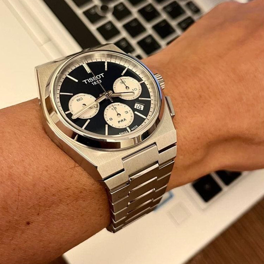 Tissot Prx Chrono Premium Stainless Steel Black Dial