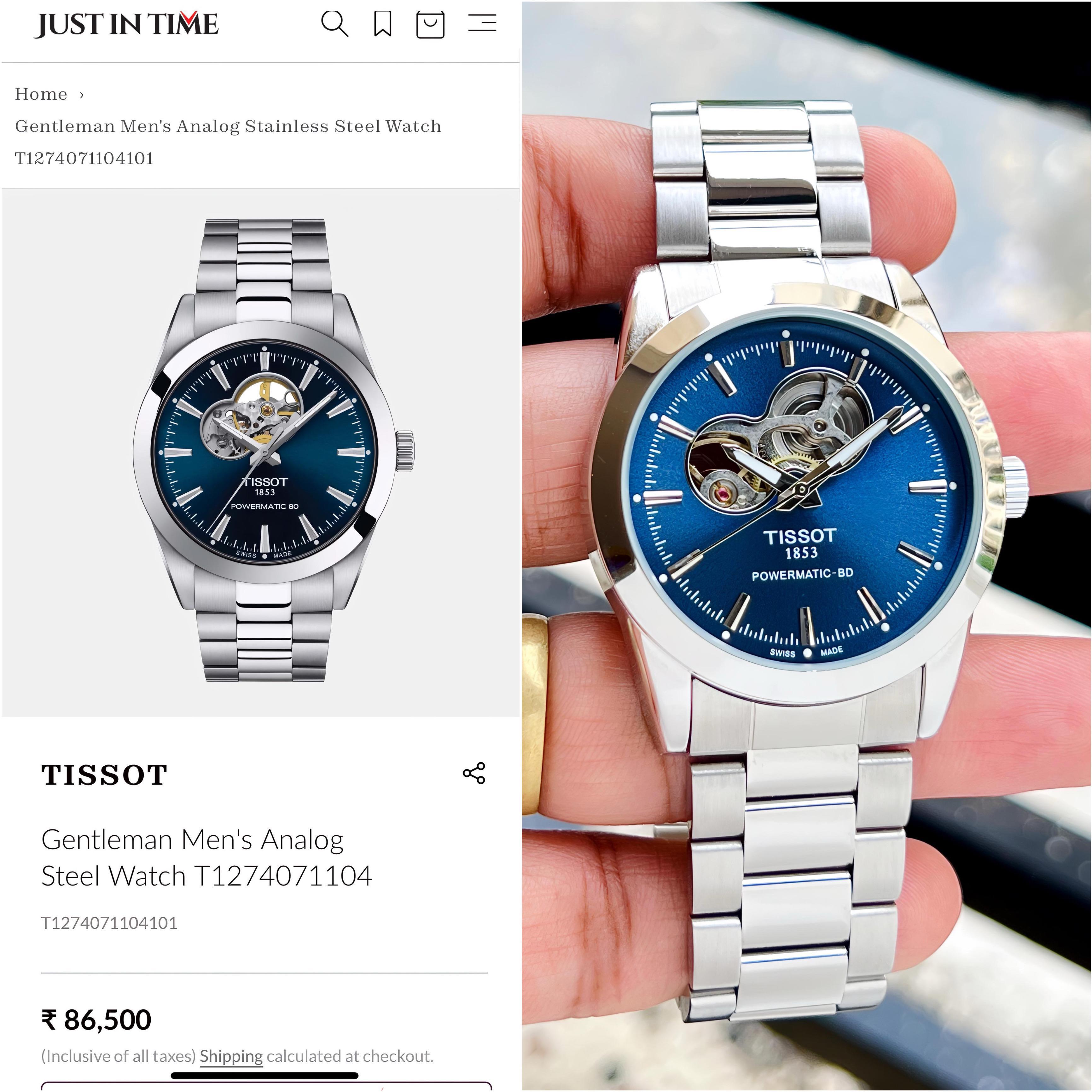 Tissot Gentleman Powermatic 80 Premium Stainless Steel Watcg