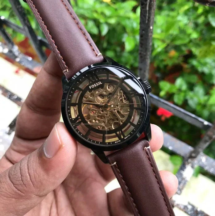 Fossil Townsman Brown Leather Automatic watch